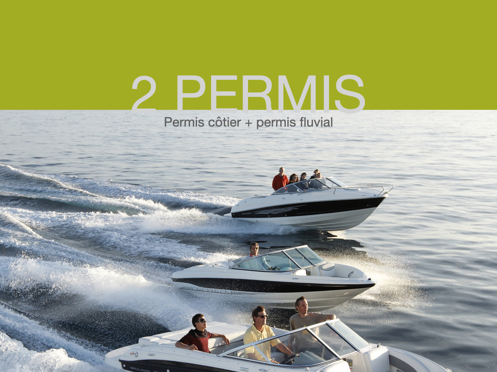 Pack permis bateau côtier + permis bateau fluvial